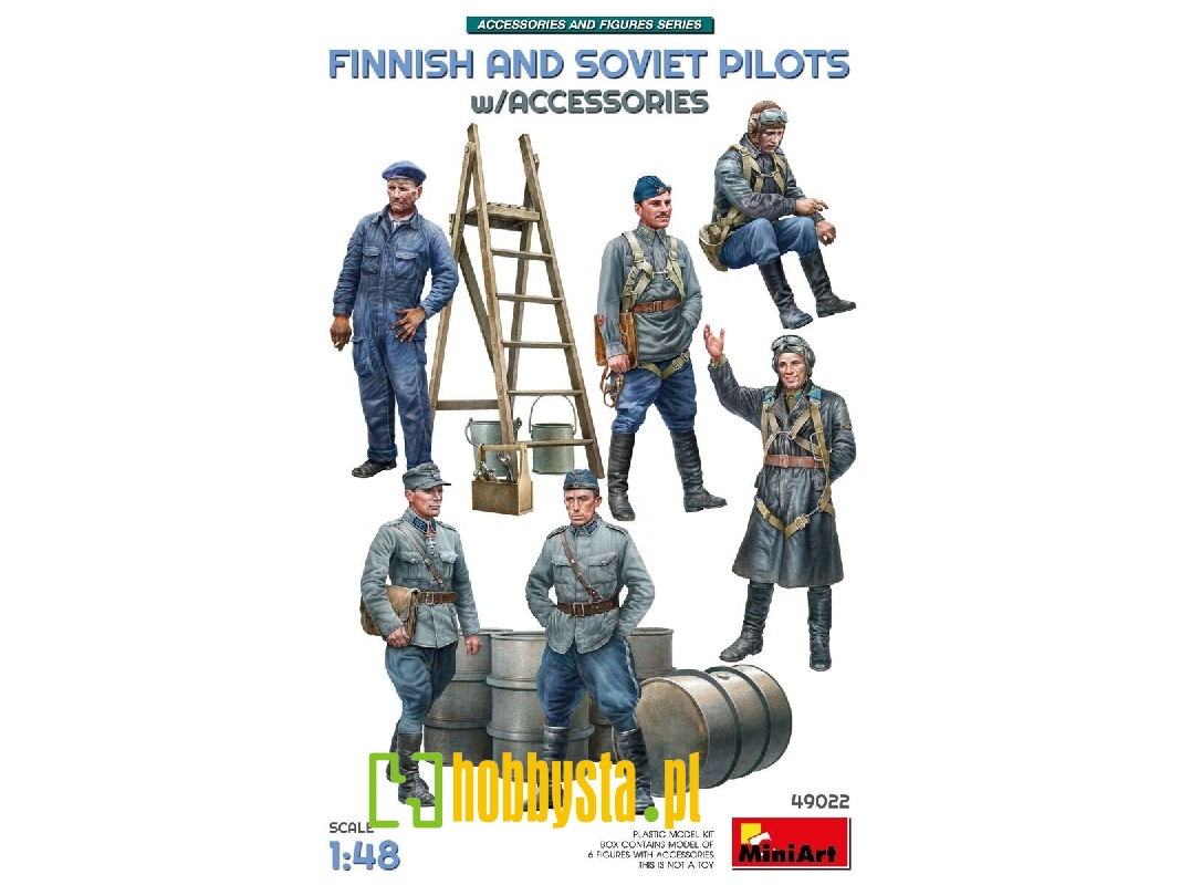 Finnish And Soviet Wwii Pilots With Accessories (6 Figures) - zdjęcie 1