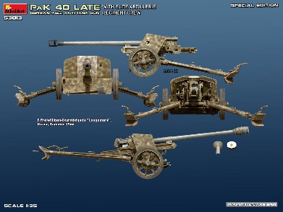 German 7.5 Pak 40 Late With Elite Artillerie Regiment Crew - Special Edition - zdjęcie 2