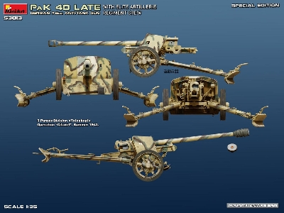 German 7.5 Pak 40 Late With Elite Artillerie Regiment Crew - Special Edition - zdjęcie 13