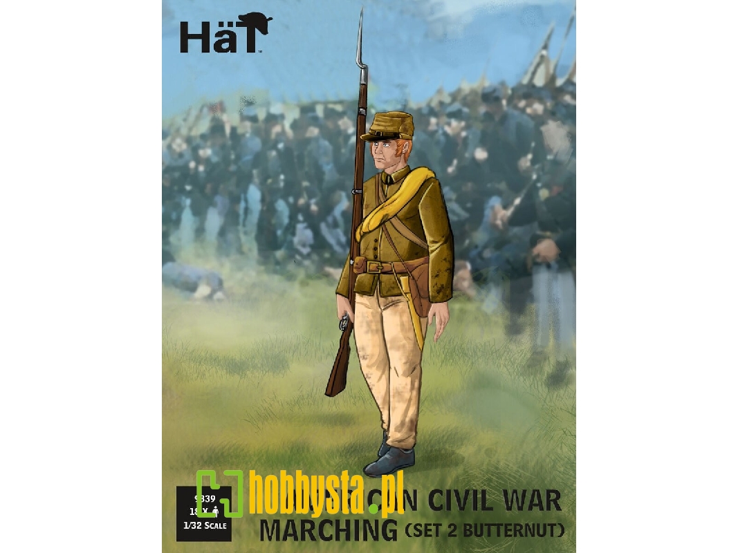 Confederate Infantry In "butternut Uniforms" Marching Set 2 - 18 Figures (American Civil War 1861-1865) - zdjęcie 1