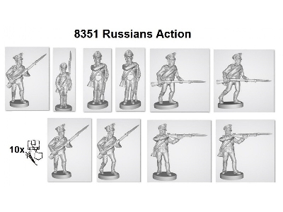 Napoleonic Russian Infantry - Action (40 Figures) - zdjęcie 5