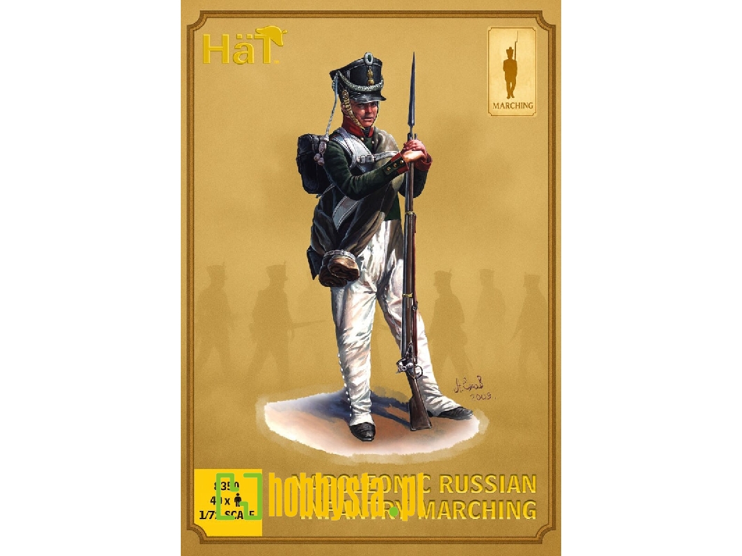 Napoleonic Wars Russian Infantry - Marching (40 Figures) - zdjęcie 1