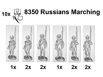 Napoleonic Wars Russian Infantry - Marching (40 Figures) - zdjęcie 5