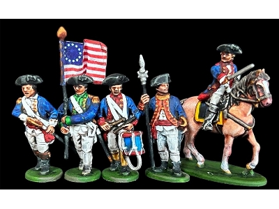 American War Of Independece - American Infantry Command (28 Figures) - zdjęcie 2