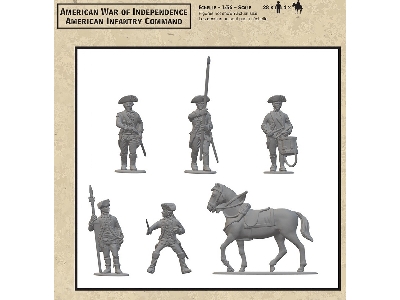 American War Of Independece - American Infantry Command (28 Figures) - zdjęcie 6