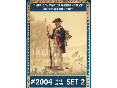 American War Of Independece - American Infantry Set 2 (40 Figures) - zdjęcie 1