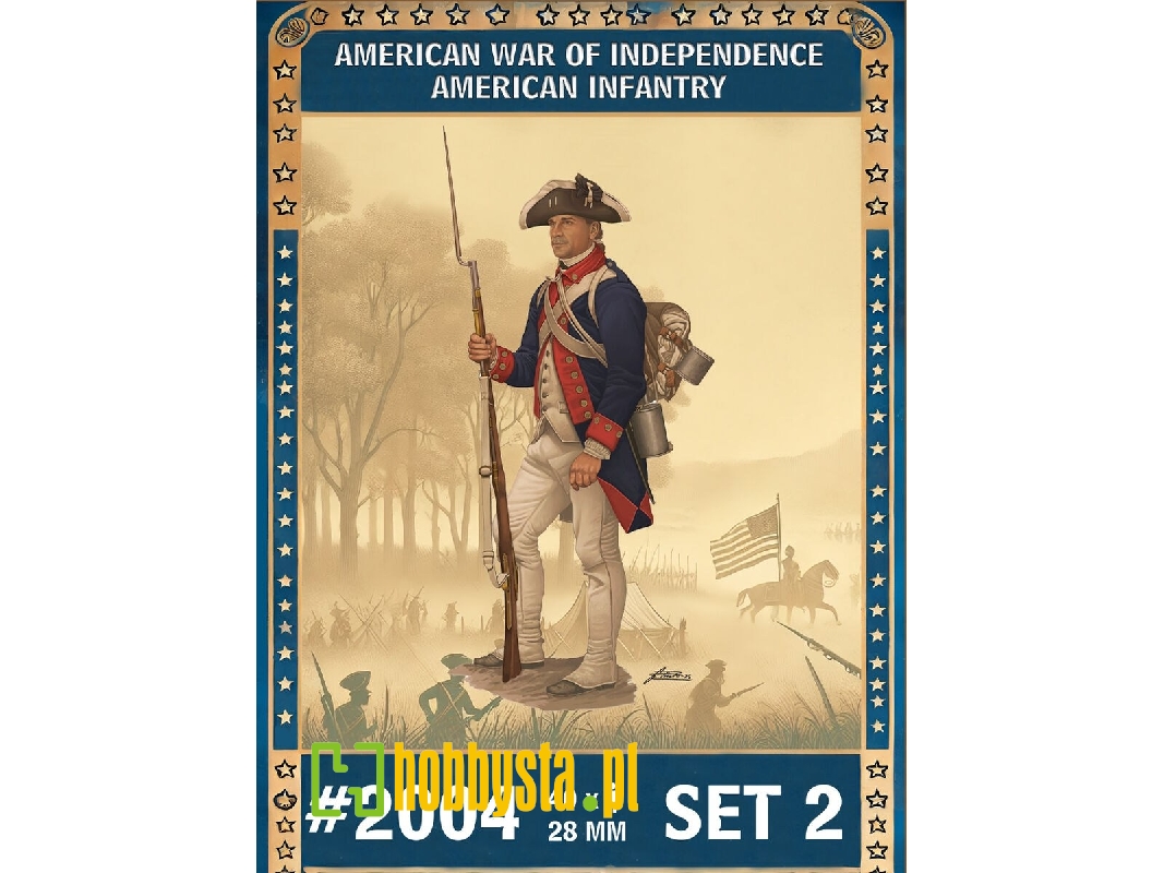 American War Of Independece - American Infantry Set 2 (40 Figures) - zdjęcie 1