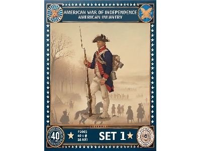 American War Of Independece - American Infantry Set 1 (40 Figures) - zdjęcie 2