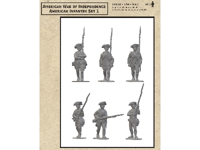 American War Of Independece - American Infantry Set 1 (40 Figures) - zdjęcie 4