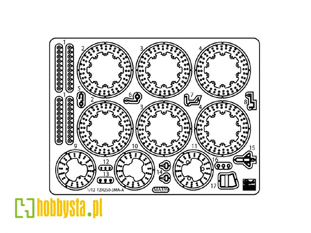 Yamaha Tzr250 (3ma) (1989) - Etching Parts - zdjęcie 1
