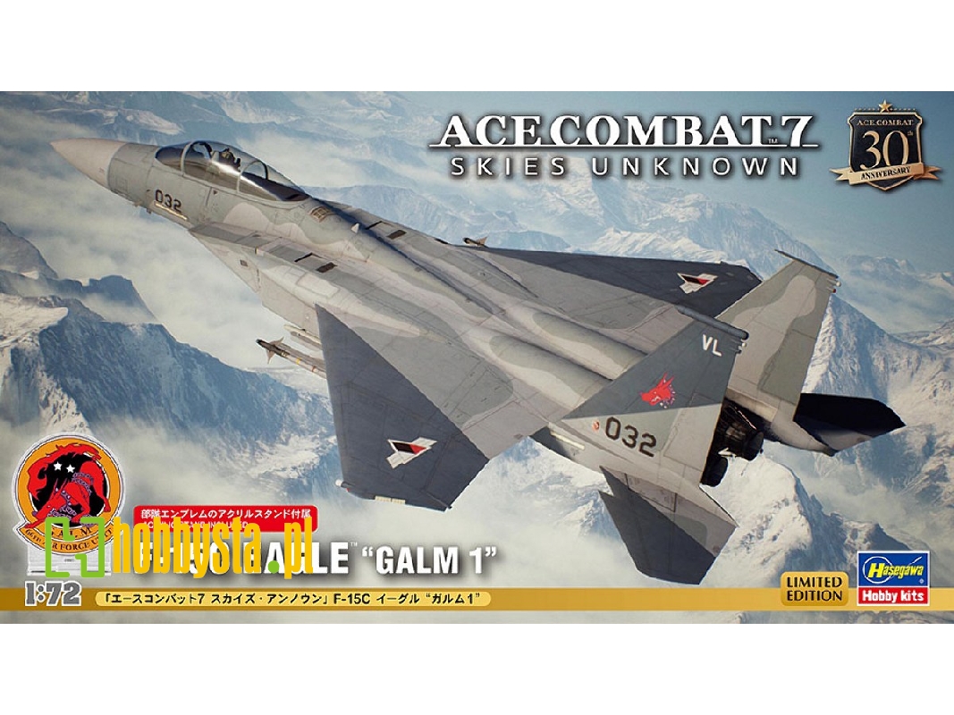 Ace Combat 7 Skies Unknown - F-15 C Eagle "galm 1" With Acrylic Stand - zdjęcie 1