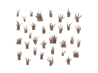 Tall Grass - Basing Bits (3d-printed / 35 Pcs) - zdjęcie 2