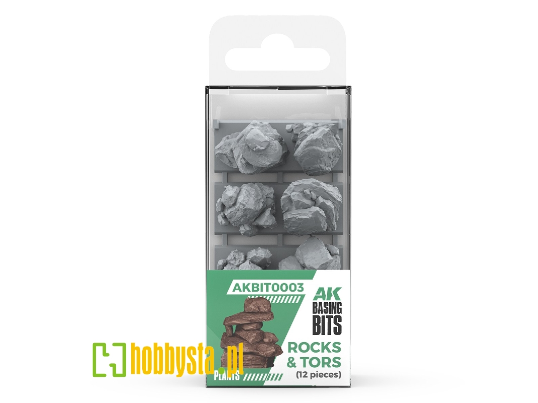 Rocks & Tors - Basing Bits (3d-printed / 12 Pcs) - zdjęcie 1