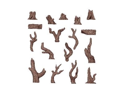 Dead Tree - Basing Bits (3d-printed / 17 Pcs) - zdjęcie 2