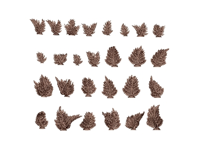 Fern - Basing Bits (3d-printed / 25 Pcs) - zdjęcie 2
