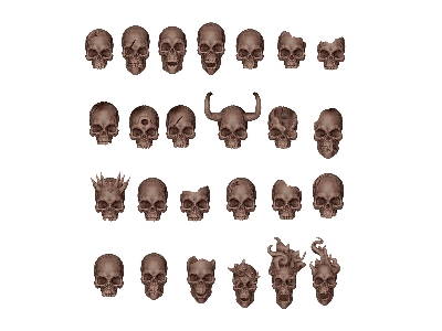 Skulls - Basing Bits (3d-printed / 72 Pcs) - zdjęcie 2