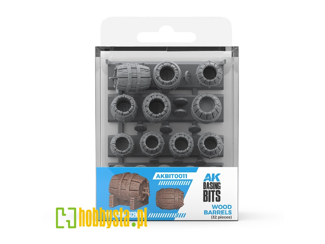 Wooden Barrels - Basing Bits (3d-printed / 32 Pcs) - zdjęcie 1