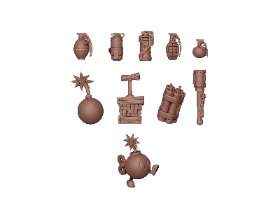 Bombs & Grenades (3d-printed / 72 Pcs) - zdjęcie 2