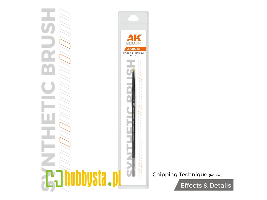 Ak Synthetic Brush - Chipping Technique (Round) - zdjęcie 1