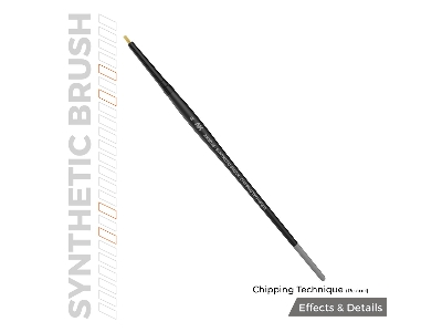 Ak Synthetic Brush - Chipping Technique (Round) - zdjęcie 2