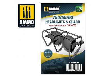 T-54 / T-55 And T-62 - Headlights & Guards (3d Printed) - zdjęcie 2