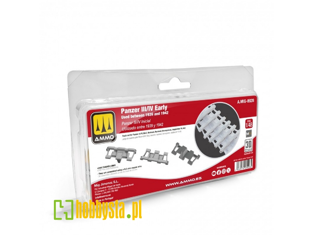 Panzer Iii / Panzer Iv Early - Tracks Used Between 1939 And 1942 (3d-printed) - zdjęcie 1