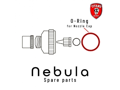 O-ring For Nozzle Cap For Nebula Airbrush (Part 5) - zdjęcie 1