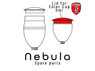 Lid For Color Cup 5ml For Nebula Airbrush (Part 10) - zdjęcie 1