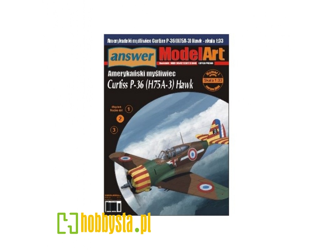 Curtiss P-36 (H75a-3) Hawk - Amerykański Myśliwiec - zdjęcie 1