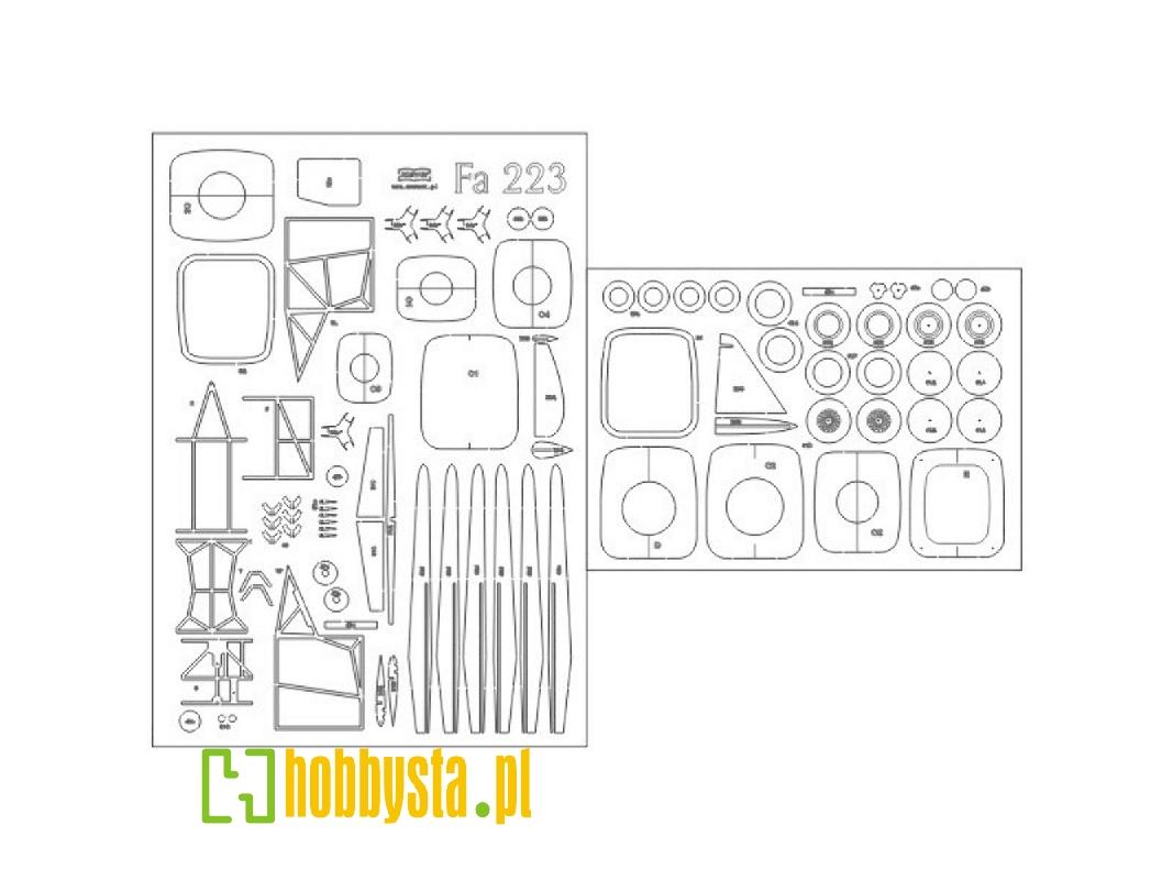 Focke-achgelis Fa 223 - Szkielet - zdjęcie 1