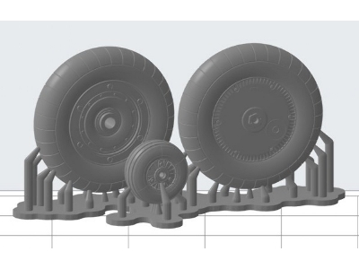 Messerschmitt Bf-109g-12 - Zestaw Kół - zdjęcie 1