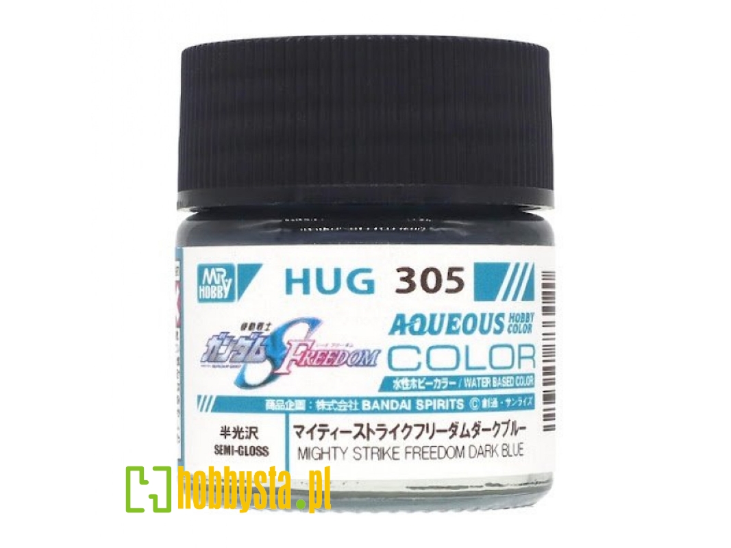 Hug305 Mr.Aqueous Gundam Color - Mighty Strike Freedom Dark Blue Semi-gloss - zdjęcie 1