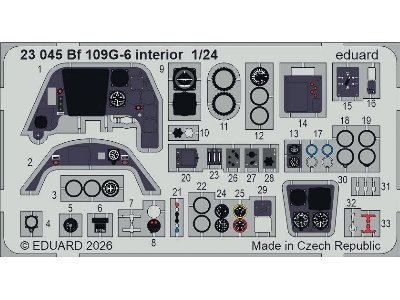 Messerschmitt Bf-109 G-6 - Interior Set (For Airfix Kits) - zdjęcie 1