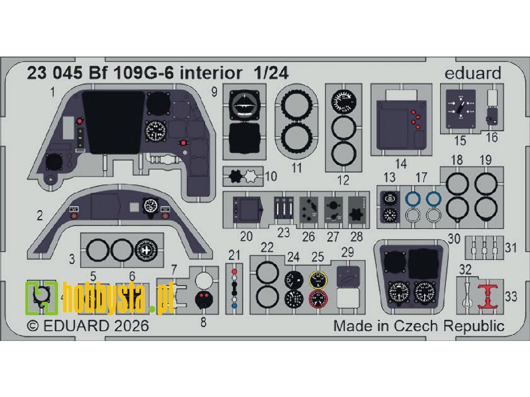 Messerschmitt Bf-109 G-6 - Interior Set (For Airfix Kits) - zdjęcie 1