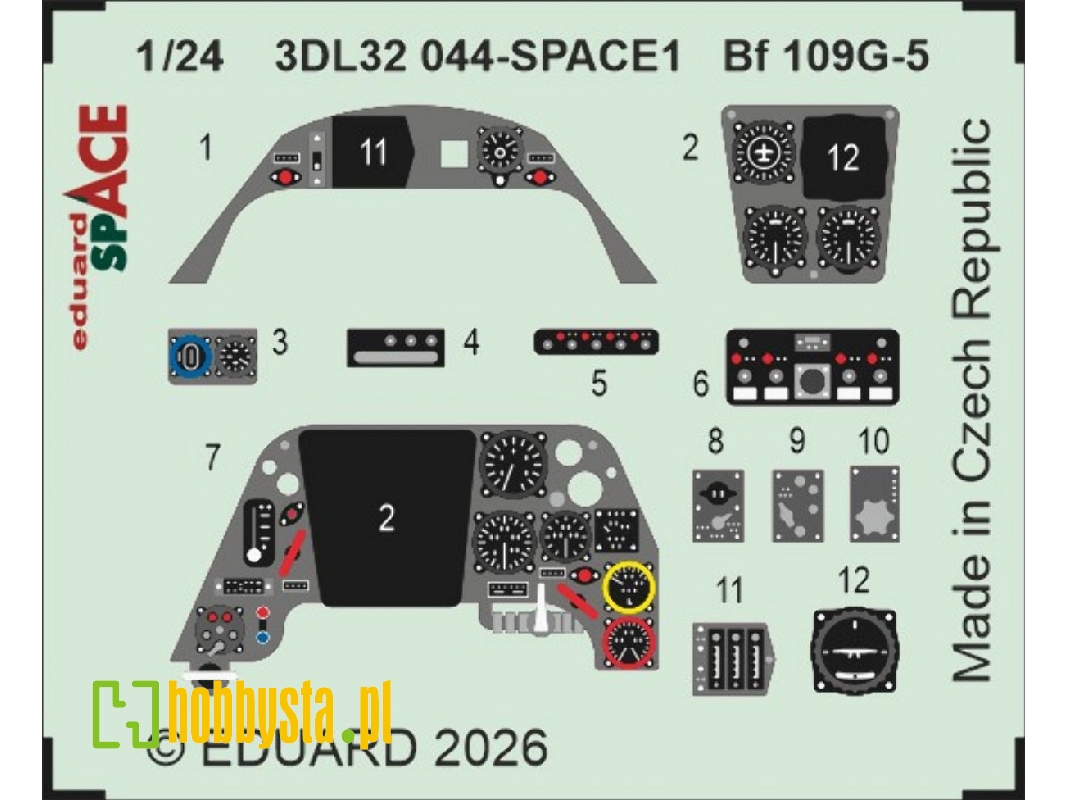 Messerschmitt Bf-109 G-5 - Space Set (For Airfix Kits) - zdjęcie 1