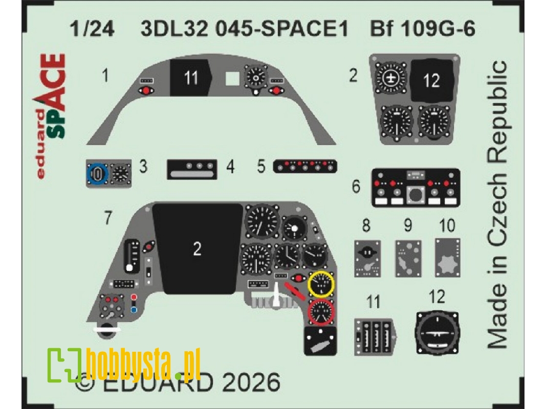 Messerschmitt Bf-109 G-6 - Space Set (For Airfix Kits) - zdjęcie 1