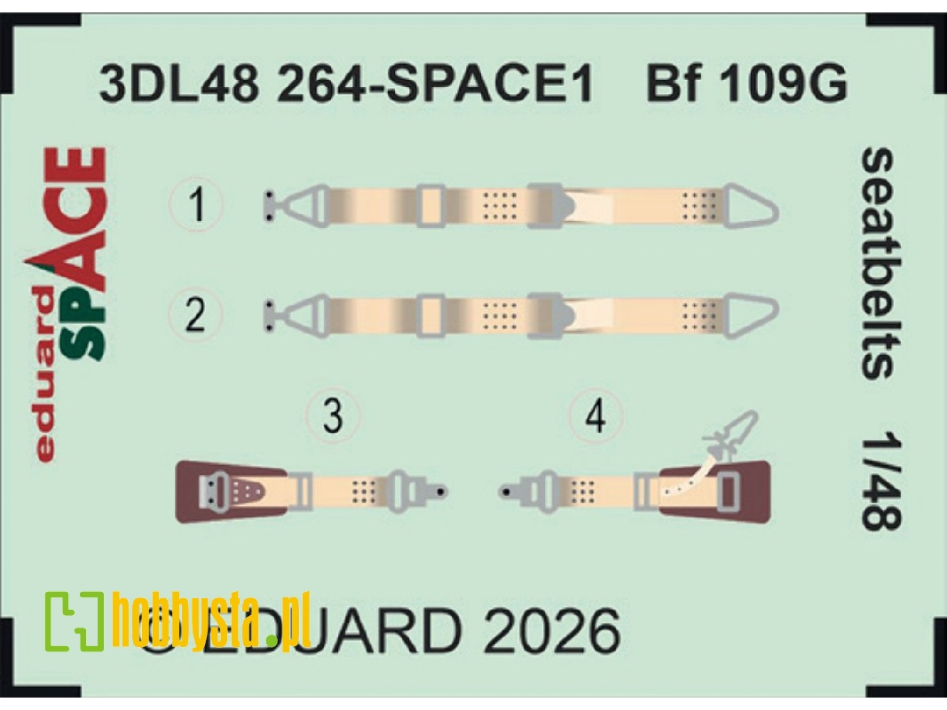 Messerschmitt Bf-109 G - Seatbelts Space Set - zdjęcie 1