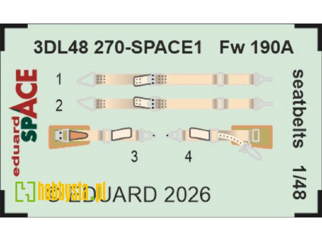 Focke Wulf Fw-190 A - Space Set Seatbelts - zdjęcie 1
