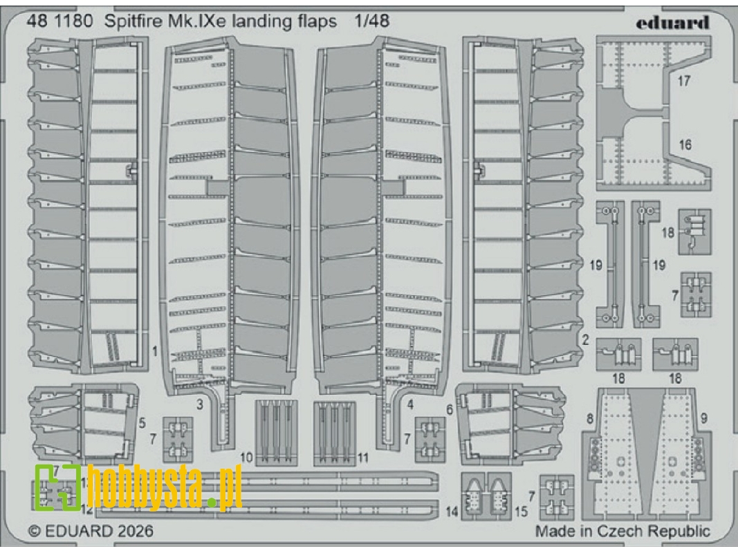 Supermarine Spitfire Mk.Ixe - Landing Flaps (For Airfix Kits) - zdjęcie 1