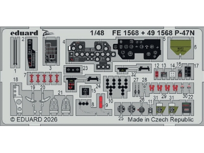 Republic P-47 N Thunderbolt - Pe Set (For Miniart Kits) - zdjęcie 2