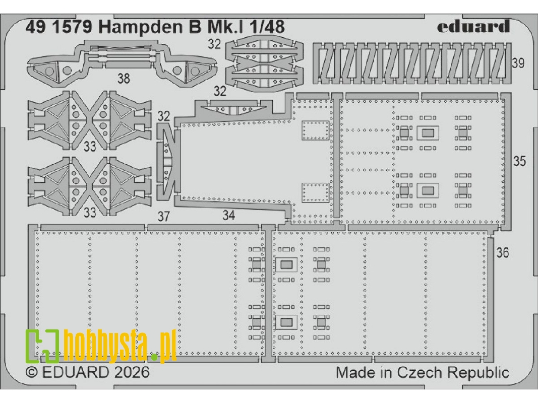Handley Page Hampden B Mk.I - Pe Set (For Icm Kits) - zdjęcie 1