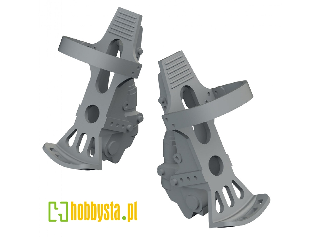 Messerschmitt Bf-109 G-5 / G-6 - Rudder Pedals (3d-printed / For Airfix Kits) - zdjęcie 1