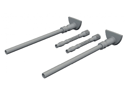 Messerschmitt Bf-109 G-5 / G-6 - Gun Barrels (3d-printed / For Airfix Kits) - zdjęcie 1