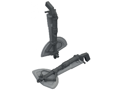 Messerschmitt Bf-109 G - Undercarriage Legs (3d-printined / For Revell Kits) - zdjęcie 1