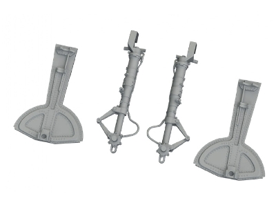 Messerschmitt Bf-109 G - Undercarriage Legs (3d-printined / For Revell Kits) - zdjęcie 2