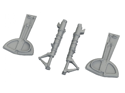Messerschmitt Bf-109 G - 3d-printed Undercarriage Legs (For Eduard Kits) - zdjęcie 1