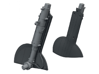 Supermarine Spitfire Mk.Vc - Undercarriage Legs (For Eduard Kits / 3d-printed) - zdjęcie 1