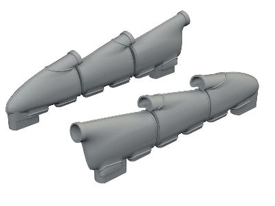 Hawker Hurricane Mk.I - Exhaust Rounded (3d-printed / For Arma Hobby Kits) - zdjęcie 1