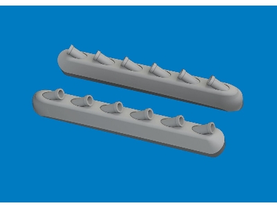 North American P-51 D Mustang - Exhaust Stacks With Fairing (3d-printed / For Arma Hobby Kits) - zdjęcie 1