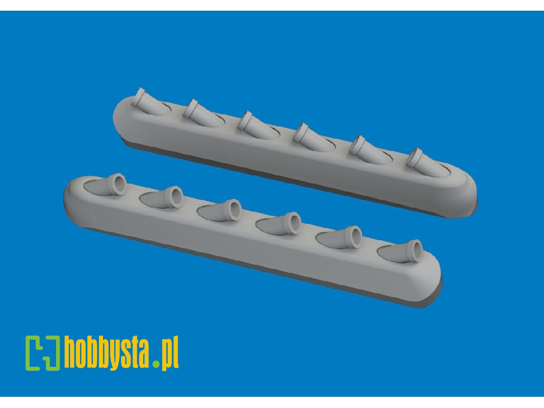 North American P-51 D Mustang - Exhaust Stacks With Fairing (3d-printed / For Arma Hobby Kits) - zdjęcie 1